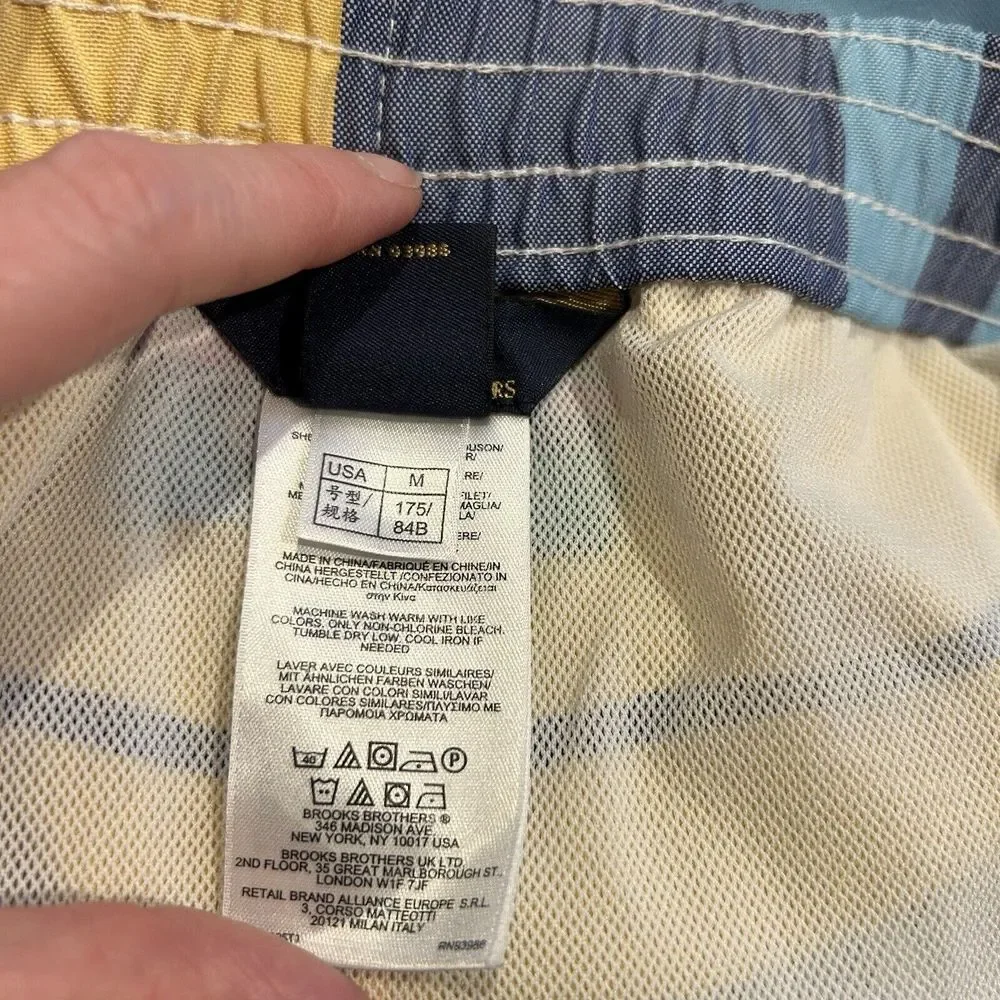 BROOKS BROTHERS SWIM TRUNKS SHORTS STRIPED Men's Size Medium‎